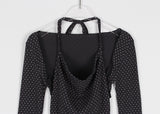 DOT SLEEVELESS BOLERO