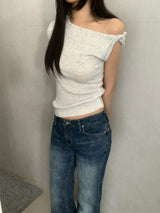 Mandy One-Off Twisted Knit Top
