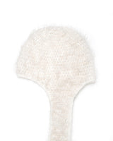 Hand Earflap Beanie - cream