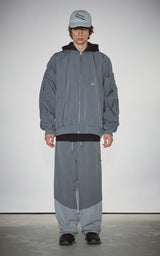 SHIRRING SLEEVED MA-1_GRAY