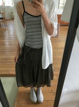 Maruo Chiffon Ruffle Strap Midi Skirt