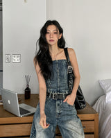 Kishi Set-Up Cut Out Denim Top