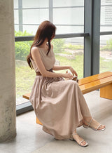 Keds Sleeveless Flare Long One Piece (Belt Set)