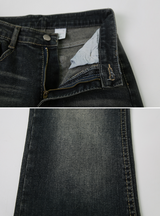 Cat Washing Denim Bootcut Pants