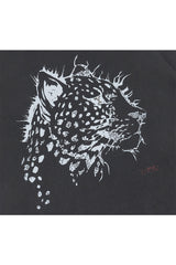 チーターグラフィックオーバーサイズTシャツ チャコール