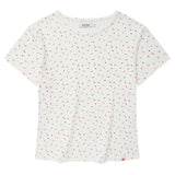 KIRSH PLAIN CHERRY SEMI CROP T-SHIRT - WHITE
