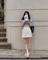 Moa cotton mini skirt