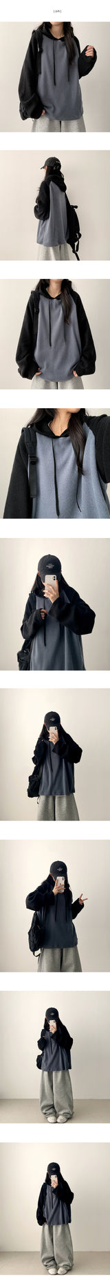 Elling Fleece Color Matching Nagrang Hoodie