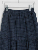 Konomi Check Banding Long Skirt