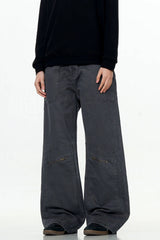 Washed Straight-Leg Cargo Pants