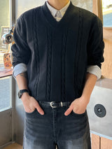 スポークンワイドブラックデニムパンツ (S, M, L, XL, 2XL)