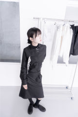 SHAN 2WAY シャツジャケット BLACK
