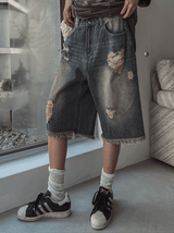 Heart Destroyed Bermuda Pants