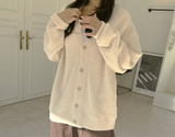 (UNISEX) シュガーパウダーオーバーサイズ5ボタンアンゴラカーディガン - NEW 2 COLOR