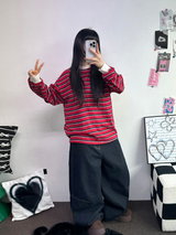 ステッチバルーンデニムパンツ 💙S-XL🖤