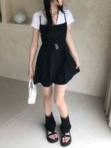 Lise Back Strap Tulip Sleeveless Mini Dress