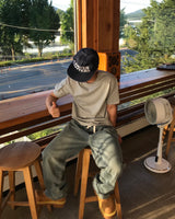 Solid Banding Wide Pants