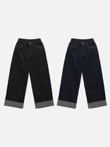 Bridge Roll-Up Raw Wide Pants (2c)