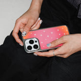 starry night silver epoxy case. red orange