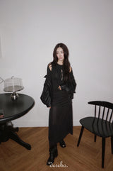 Vibe open long-sleeved cardigan knitwear