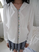 flower glitter hoodie