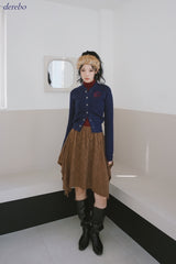 Real Button Embroidered Knit Cardigan