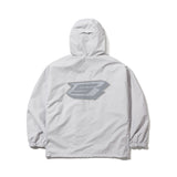 スパイダーウェブフーディドジャケット シルバーグレー