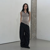 カウルドレープ2WAYトップ (WARM GRAY)