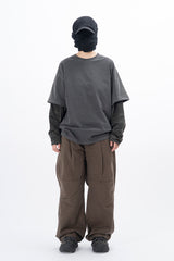 Lou ピグメントカモレイヤードロングスリーブTシャツ