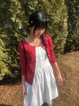26SS★ [MADE]ライオンドットラウンド7分丈Tシャツカーディガン