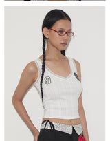  rirri New Arrival Class A Certified Baby Jacquard 100% Cotton Embroidered Lace Trim Undershirt
