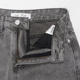 グレーセミワイドデニムパンツ code 18113