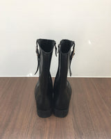 Square toe buckle boots  (3color)
