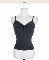 piz ribbon volume sleeveless top