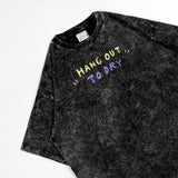 PEANUT STAIN - Hang Out To Dry Washed Black Oversized Tshirt