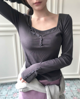 elver slim layer button tee