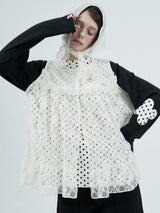 lace ruffle flare shirts
