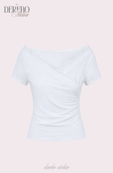 Blue Shine lace off short-sleeve T-shirt