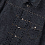 Friendly Pintuck Trucker Denim Jacket