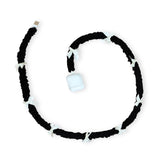Fuzzy cable_Ribbon_Black (Ivory)