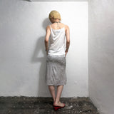 GLITTER COWL NECK CAMISOLE: WHITE