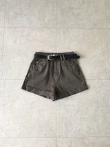 Belted cotton shorts 