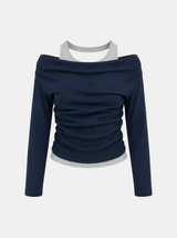 Elena Layered Off Shoulder Tee
