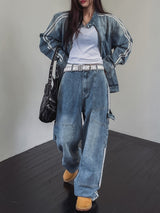 Wings Track Carpenter Wide Denim Pants