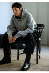  'GL' Logo Vintage Washing Hoodie [ ASH GRAY ]