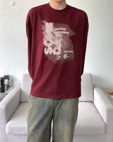 シャドープリント長袖Tシャツ