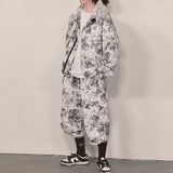 tiedye capri cargo shorts_white