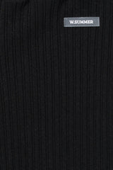 Rib biker leggings_black