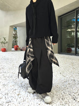 カインワッフルクロップロングスリーブ 3C