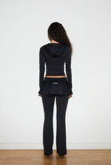 Petite zip-up - black